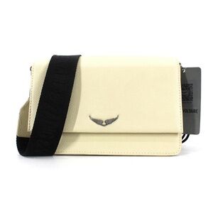 Zadig & Voltaire Lolita Wings Grained Ivory Leather Crossbody Bag